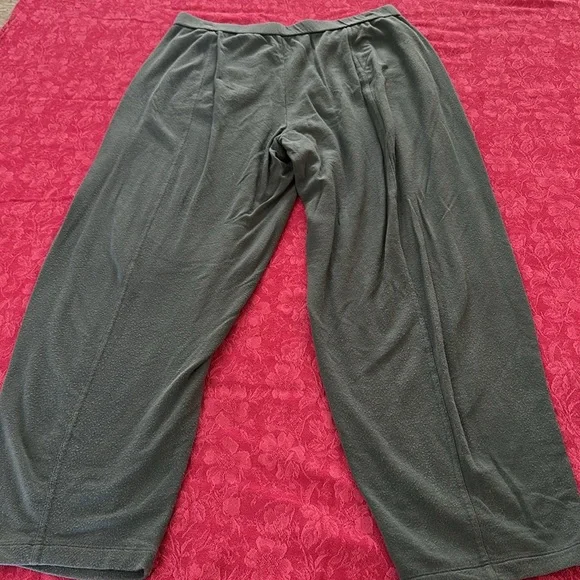 Eileen Fisher L Steel blue Dark Gray Knit Top AND pant set pockets drop shoulder - Picture 12 of 12